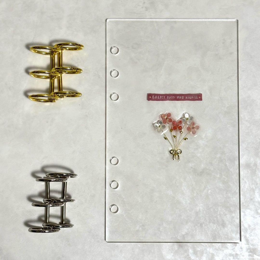 ✨新作✨A6 アクリルレジンバインダー リング付き 韓国 貯金 - メルカリ