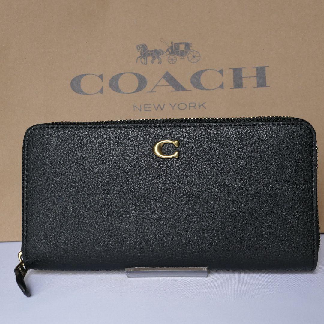COACH コーチ 長財布 アコーディオン ジップ ウォレット レザーCC489
