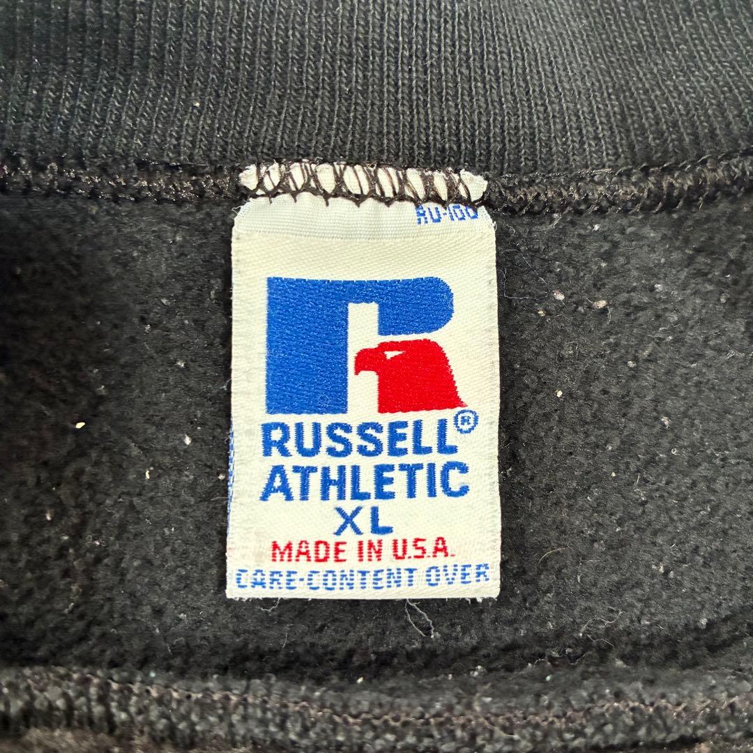 美品 90s USA製 XL ラッセル アスレティックブラック スウェット