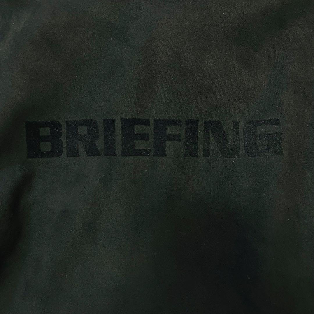 6512【美品】　ブリーフィング　プルオーバーパーカー　スウェード調　23年　黒