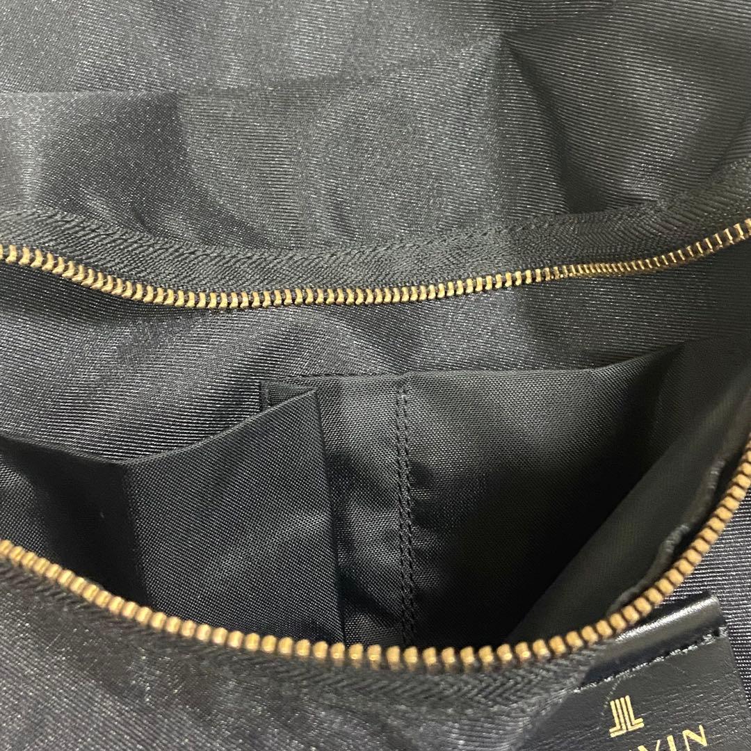 美品 LANVIN en Bleu トロカデロ リボンモチーフ ナイロンリュック