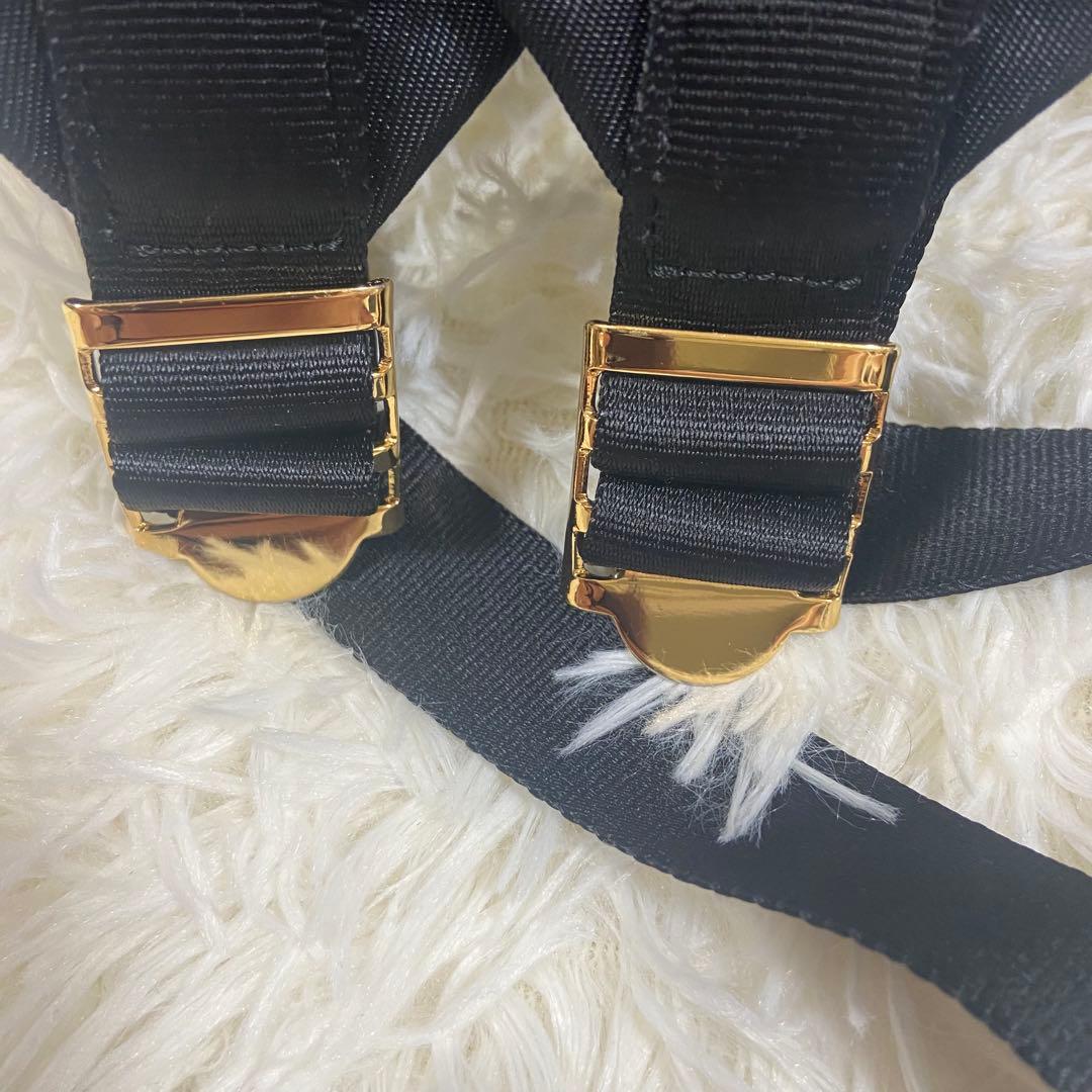 美品 LANVIN en Bleu トロカデロ リボンモチーフ ナイロンリュック