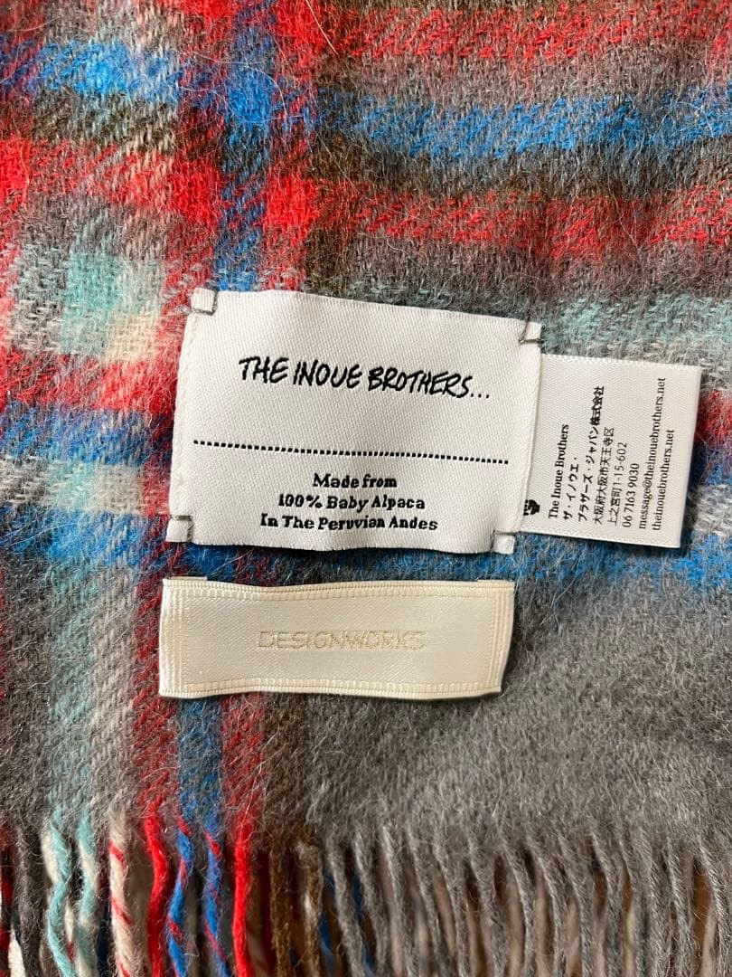 THE INOUE BROTHERS チェック柄ストール