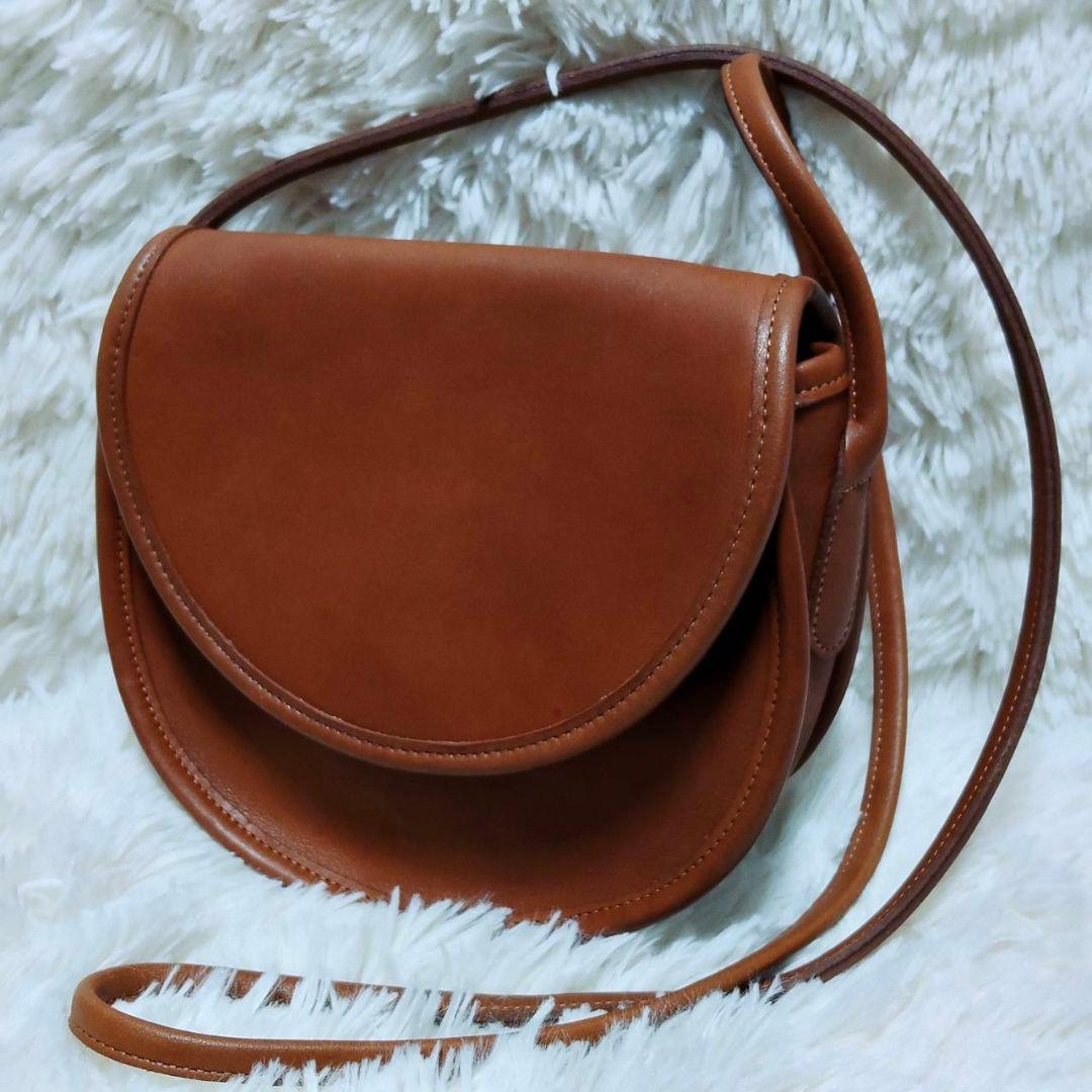 オールドコーチ 9923 ショルダーバッグ クラブタンレザー ブラウン 美品