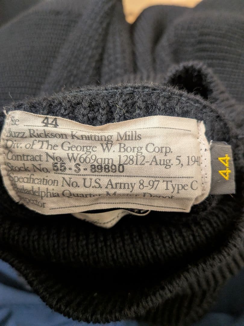 【極美品】バズリクソンズ　ハンドニット　ウールタートルネック　セーター