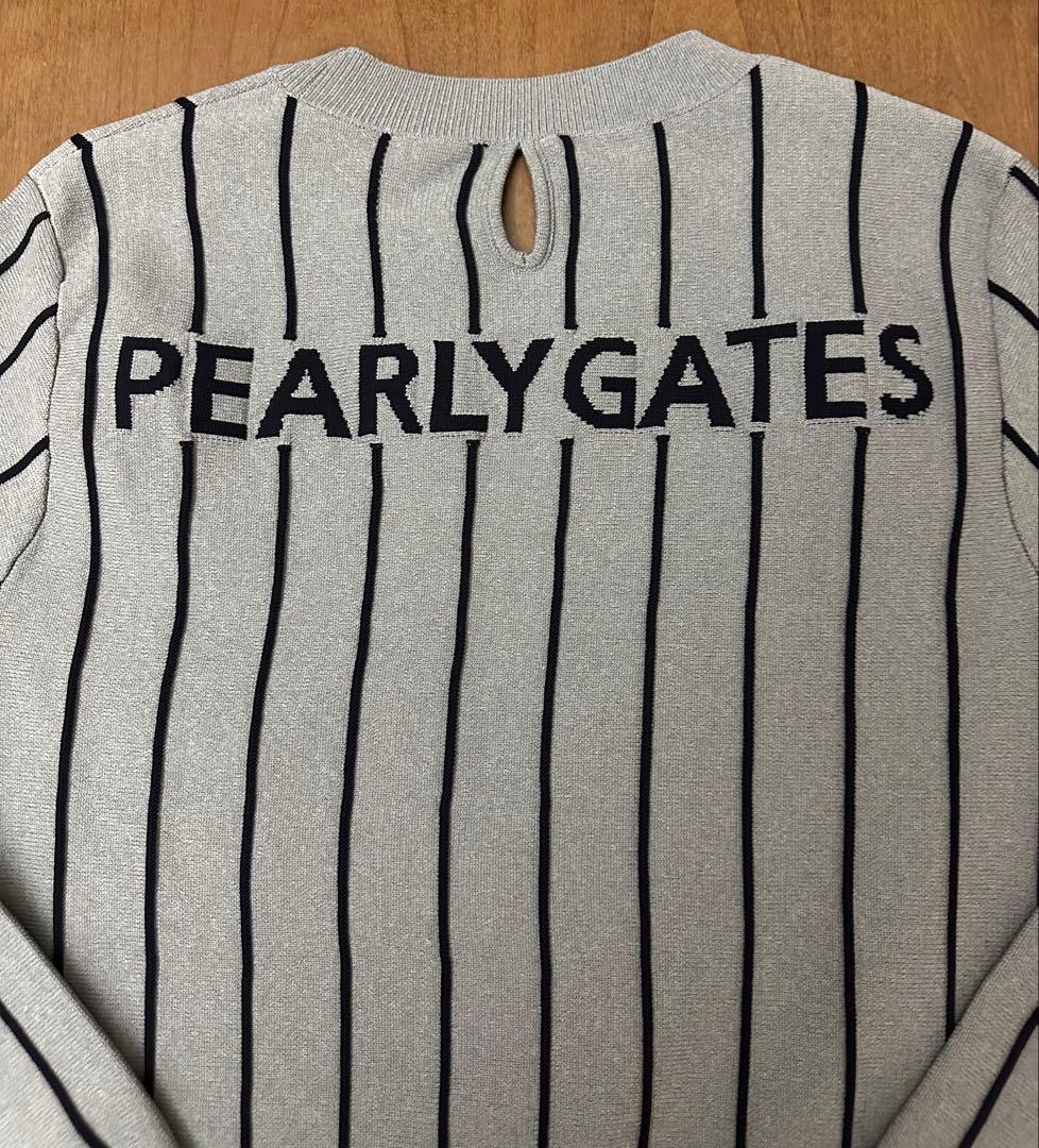PEARLY GATES ストライプセーター グレー - メルカリ