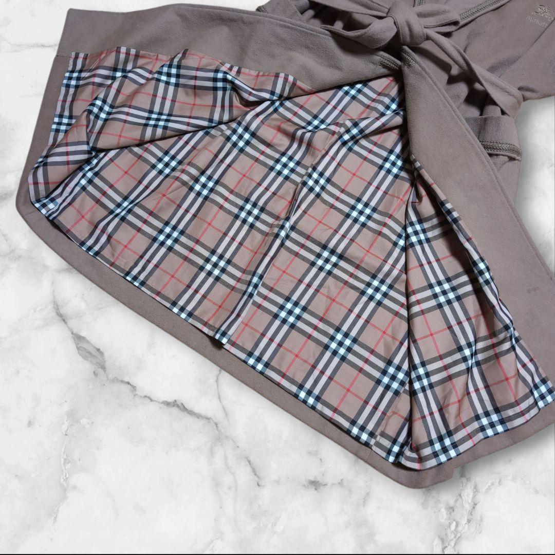 希少✨バーバリーズ ガウンコート ヴィンテージ カシミヤ混　ノバチェック　L