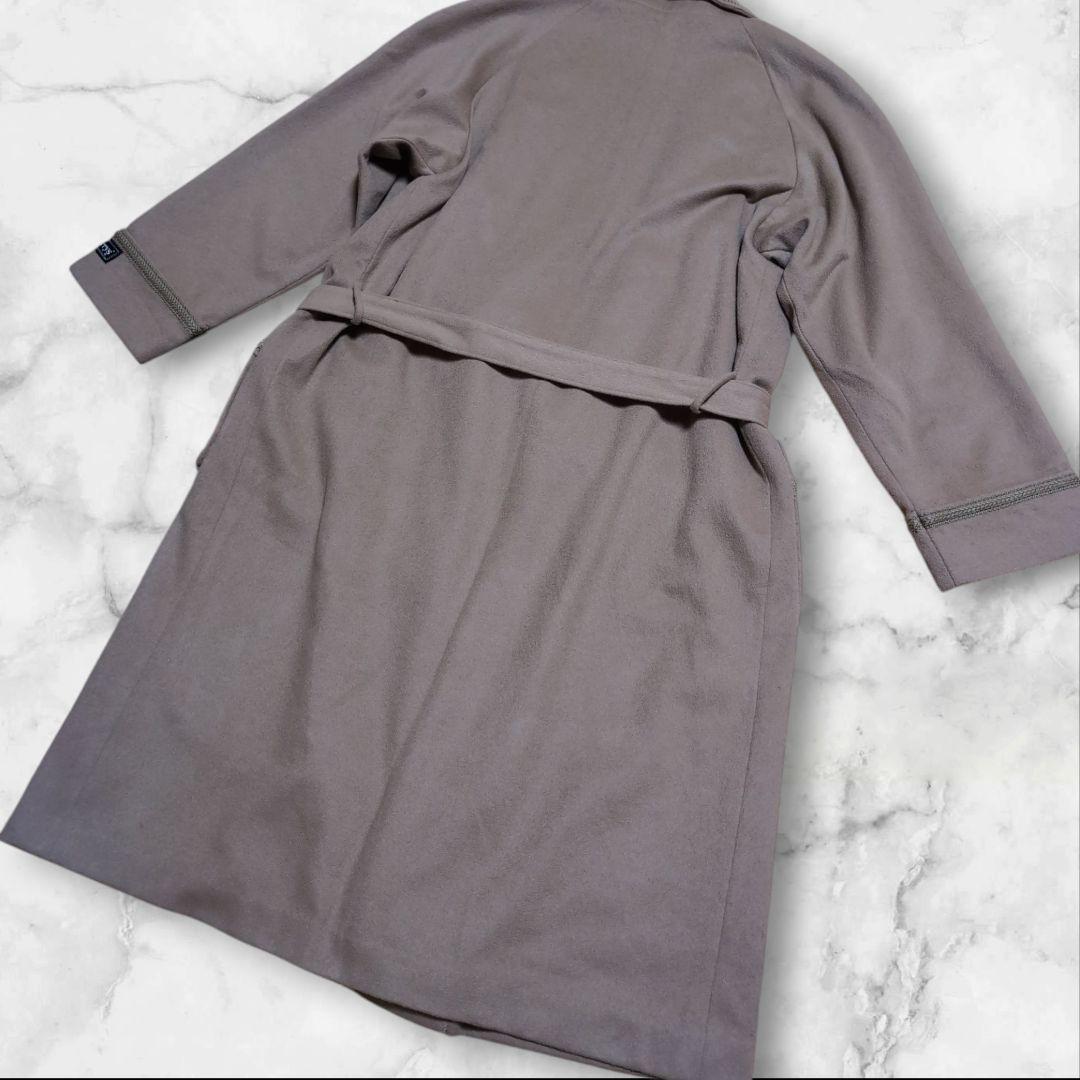 希少✨バーバリーズ ガウンコート ヴィンテージ カシミヤ混　ノバチェック　L