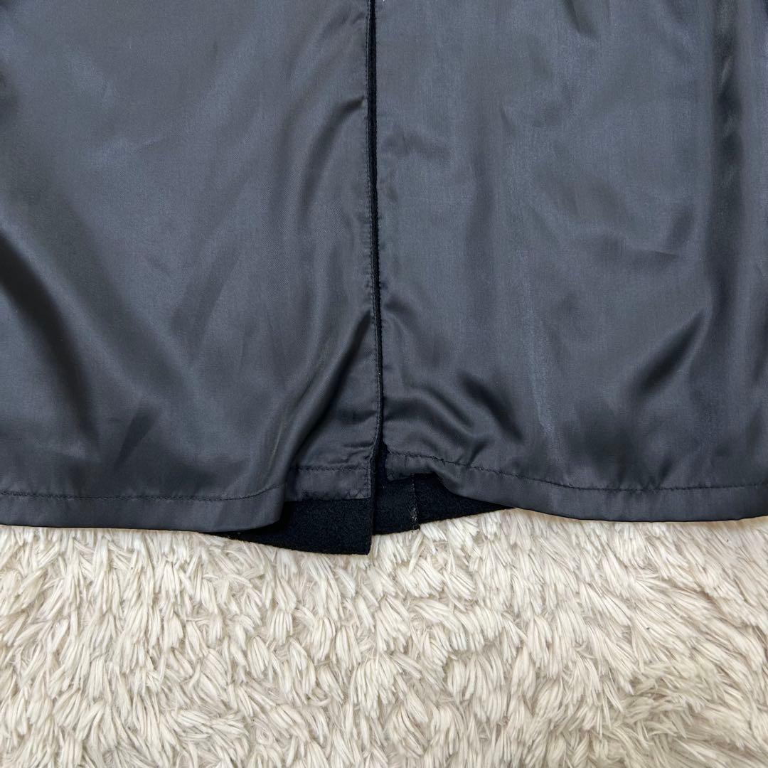 【カシミヤ100%】PER VALENTINO ロング丈 ステンカラーコート 黒