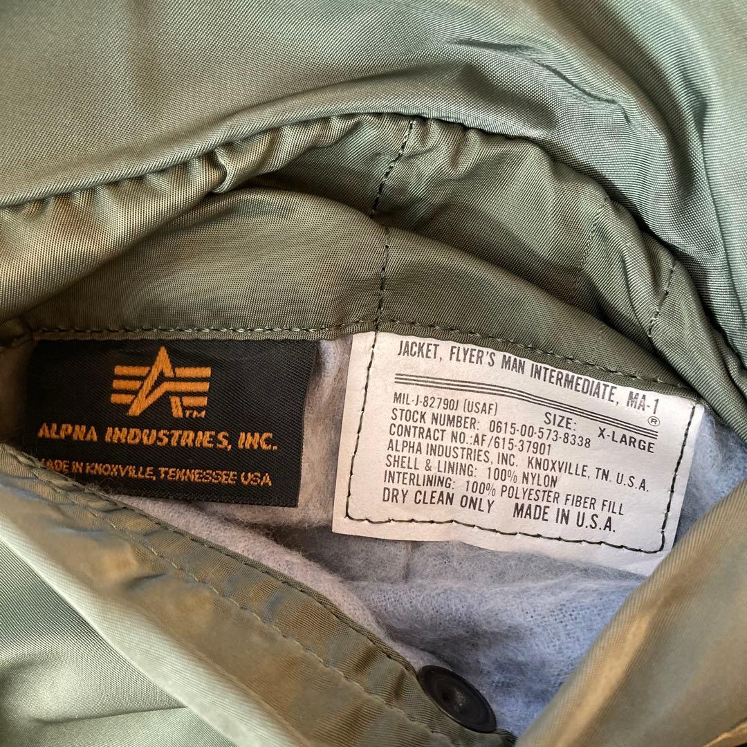 90s USA製 ALPHA MA-1 フライトジャケット XL