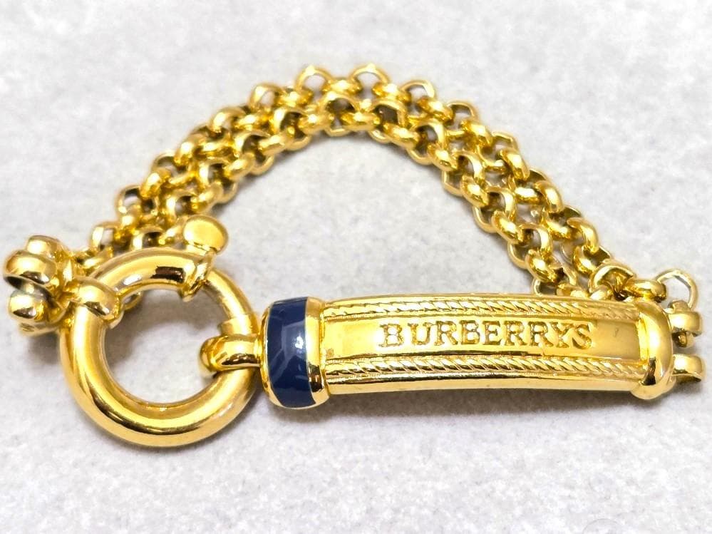 BURBERRY　バーバリー　ゴールドカラーブレスレット　良品　42835