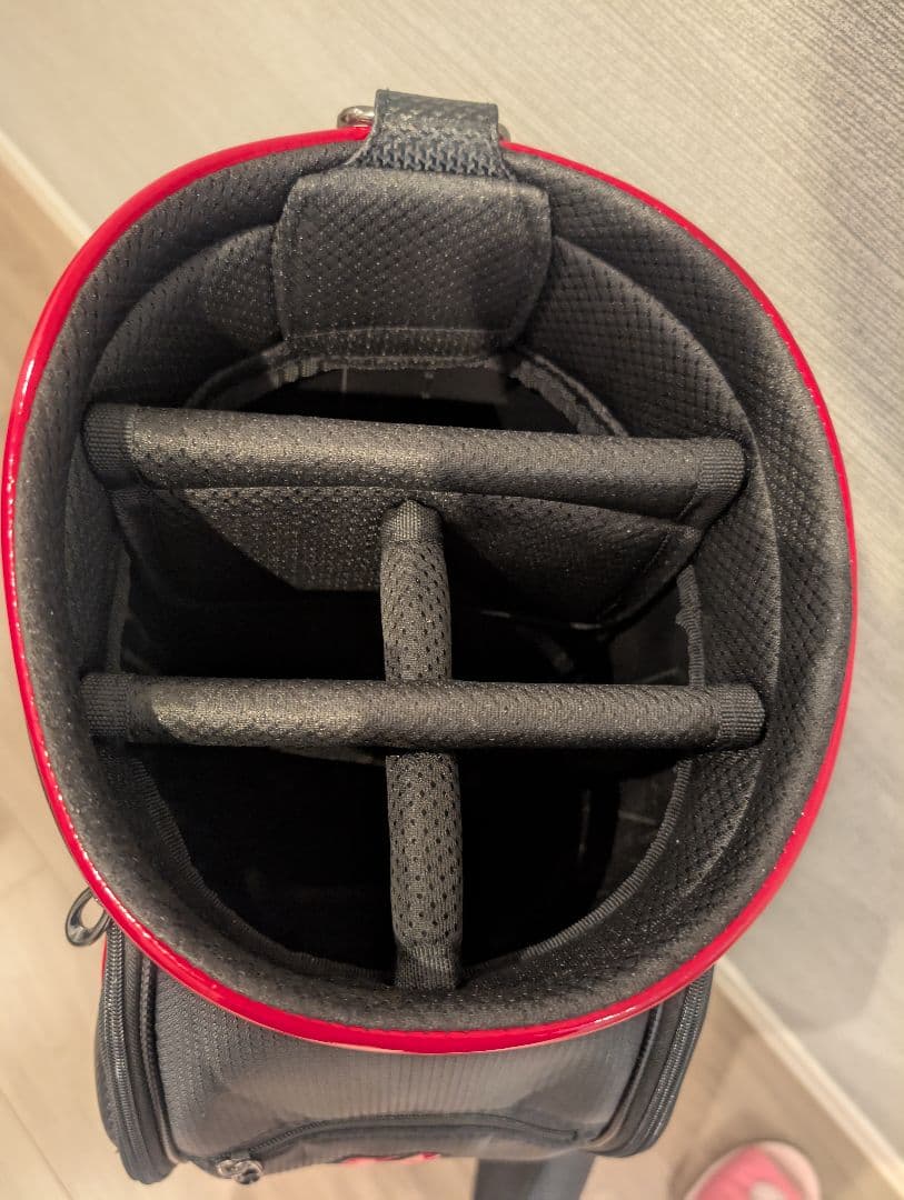 ブリヂストン キャディバッグ 軽量ベーシックモデル （黒/赤）