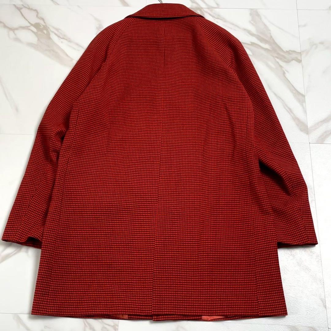 極美品 ポールスミス 現行タグ チェスターコート 赤 ハーフ丈 千鳥格子