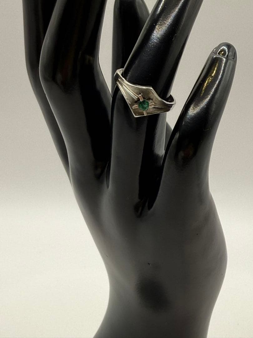 K14WG エメラルド リング　ヴィンテージ　11号
