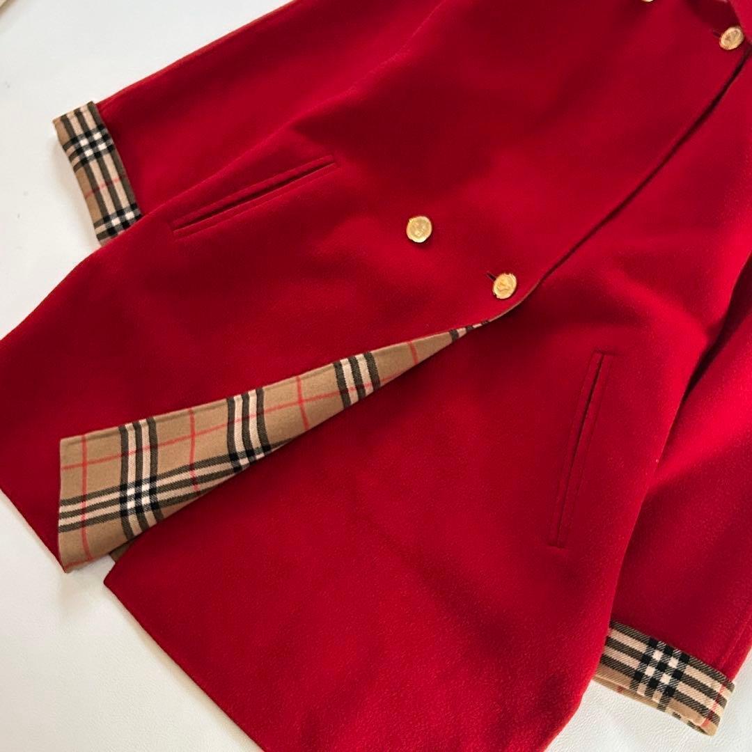 希少 美品✨バーバリー ダブルフェイス カシミヤコート ノバチェック 15号