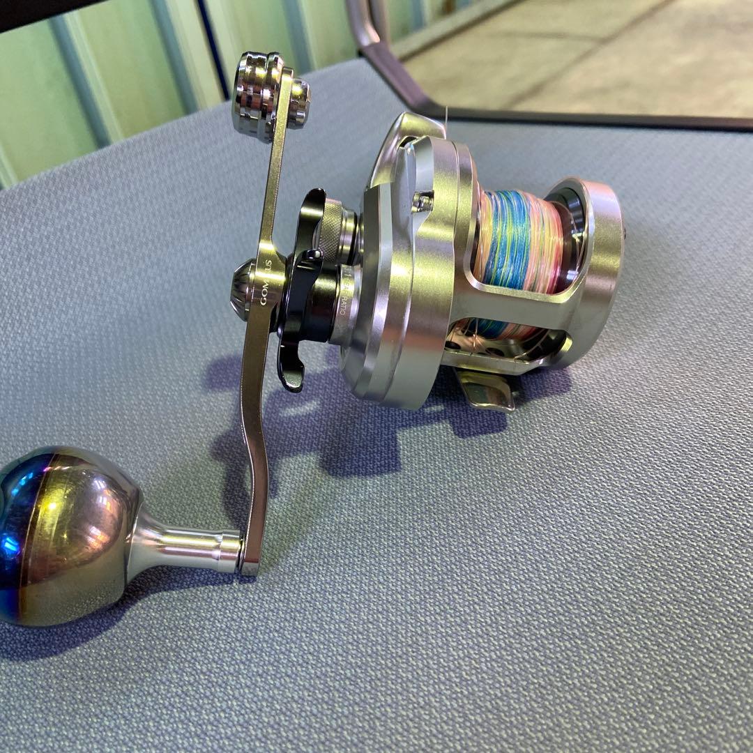 オシア ジガー ベイトリール マルチカラーライン付き