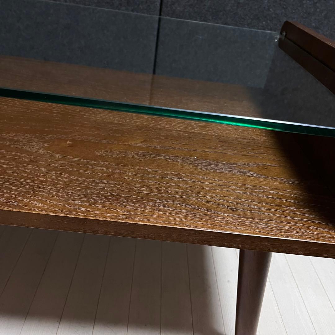 天然木 オーク材 Gigi ジジ ガラステーブル センターテーブル アンティーク