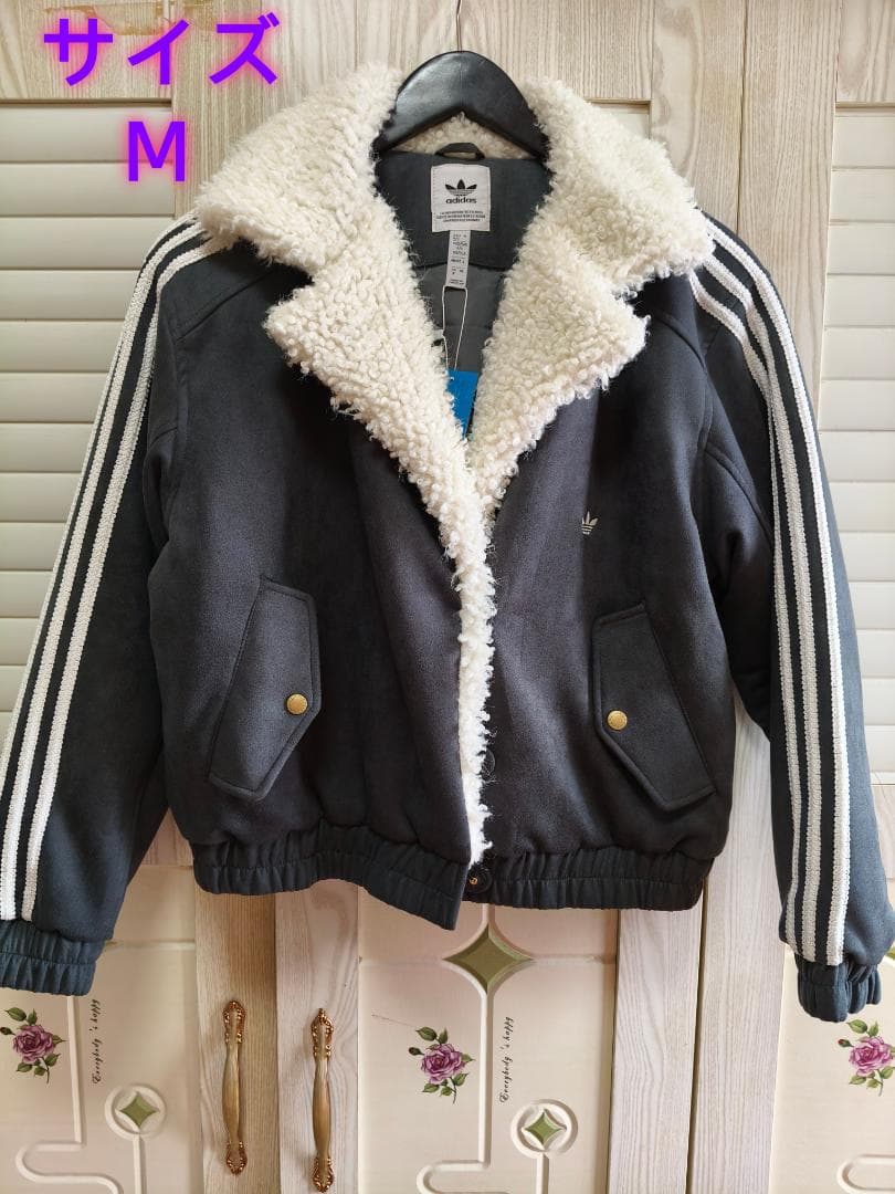 新品】Adidas中国限定 ボア襟付き グレー ジャケット M - メルカリ