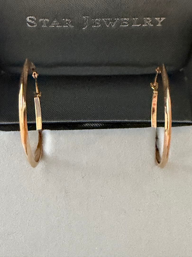 スタージュエリー ✨k10⭐︎フープピアスGOLD✨ギャランティカード有