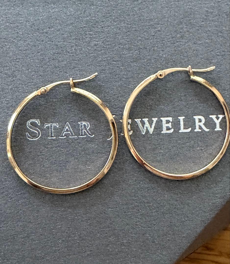 スタージュエリー ✨k10⭐︎フープピアスGOLD✨ギャランティカード有