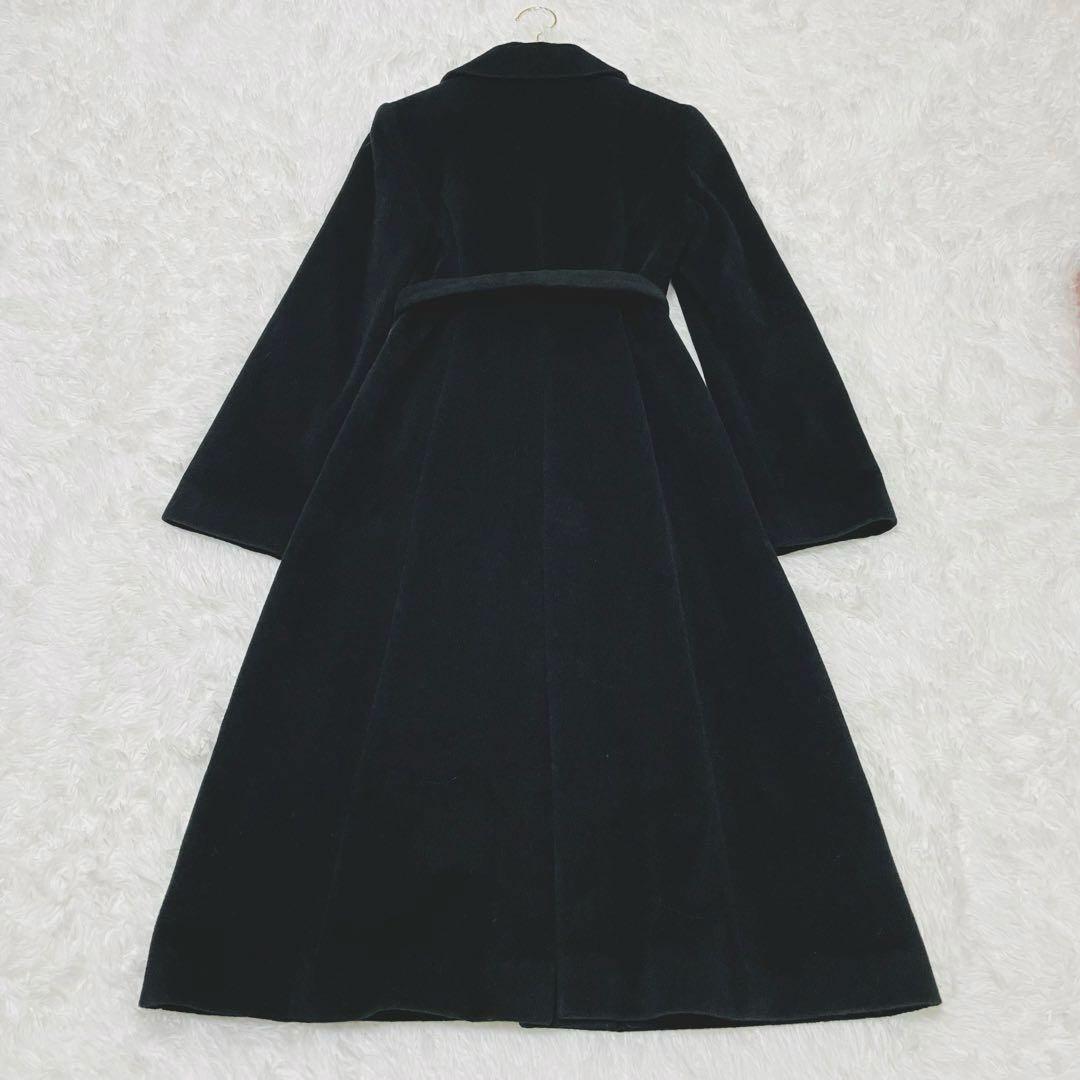 シビラ アンゴラ混ベルテッドコート ベルト付き M ブラック 日本製