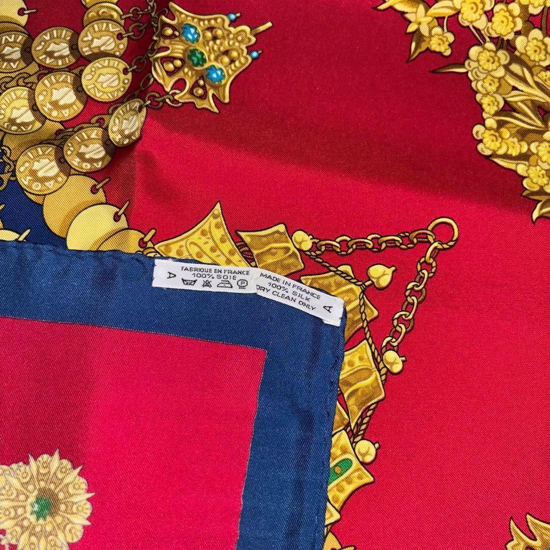 エルメス HERMÈSスカーフ KOSMIMA シルク100% 約89×86cm