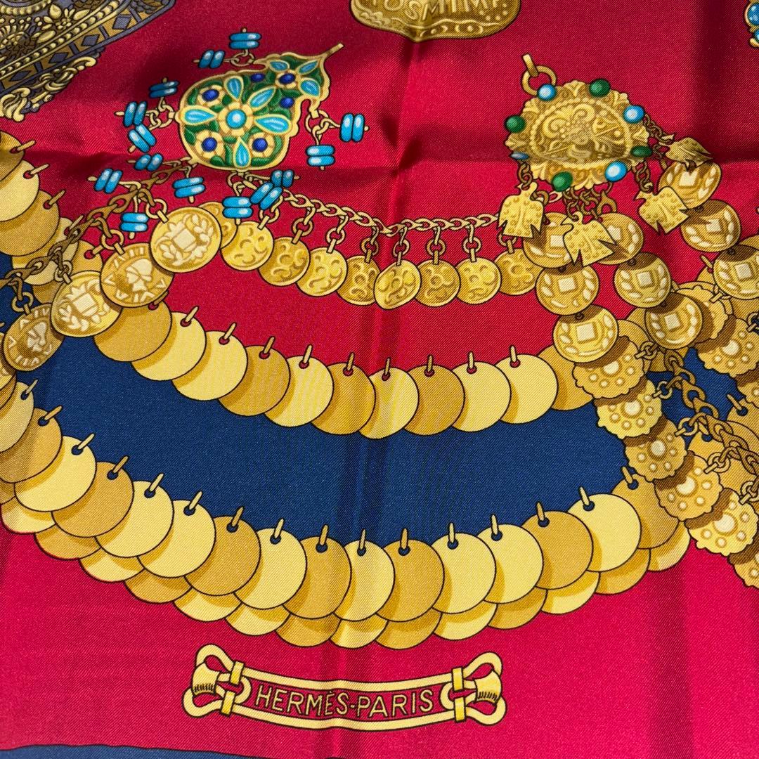 エルメス HERMÈSスカーフ KOSMIMA シルク100% 約89×86cm