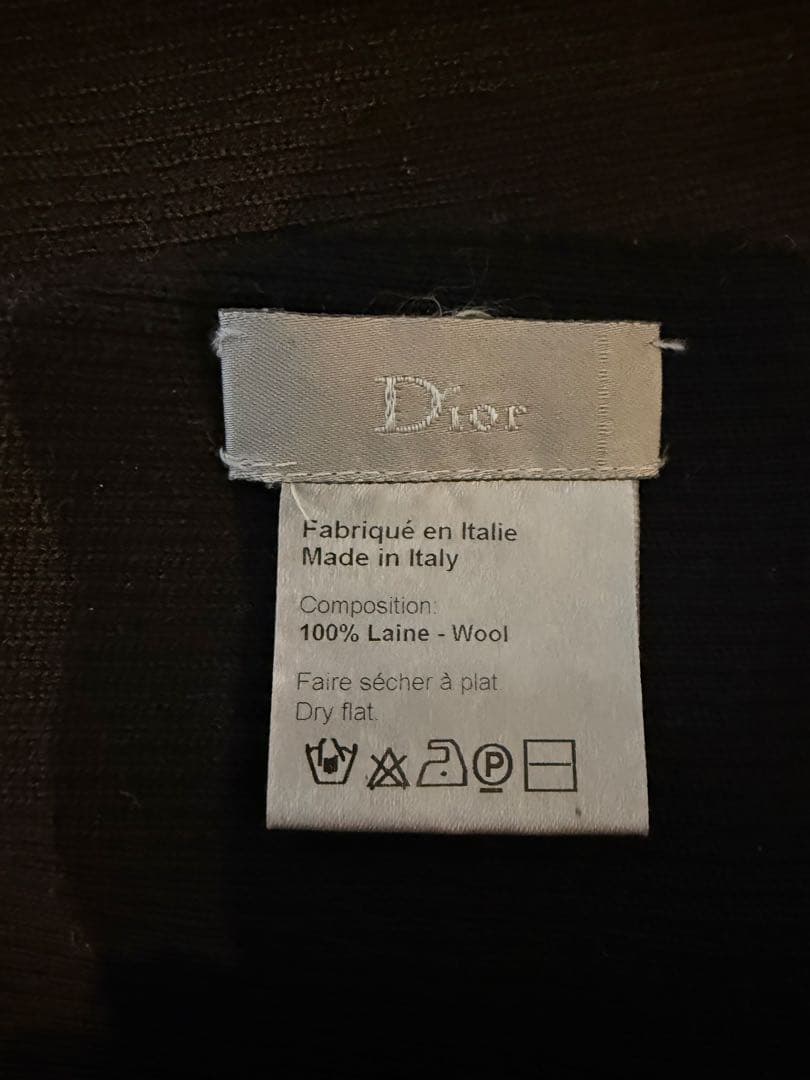 Dior ウールマフラー 黒
