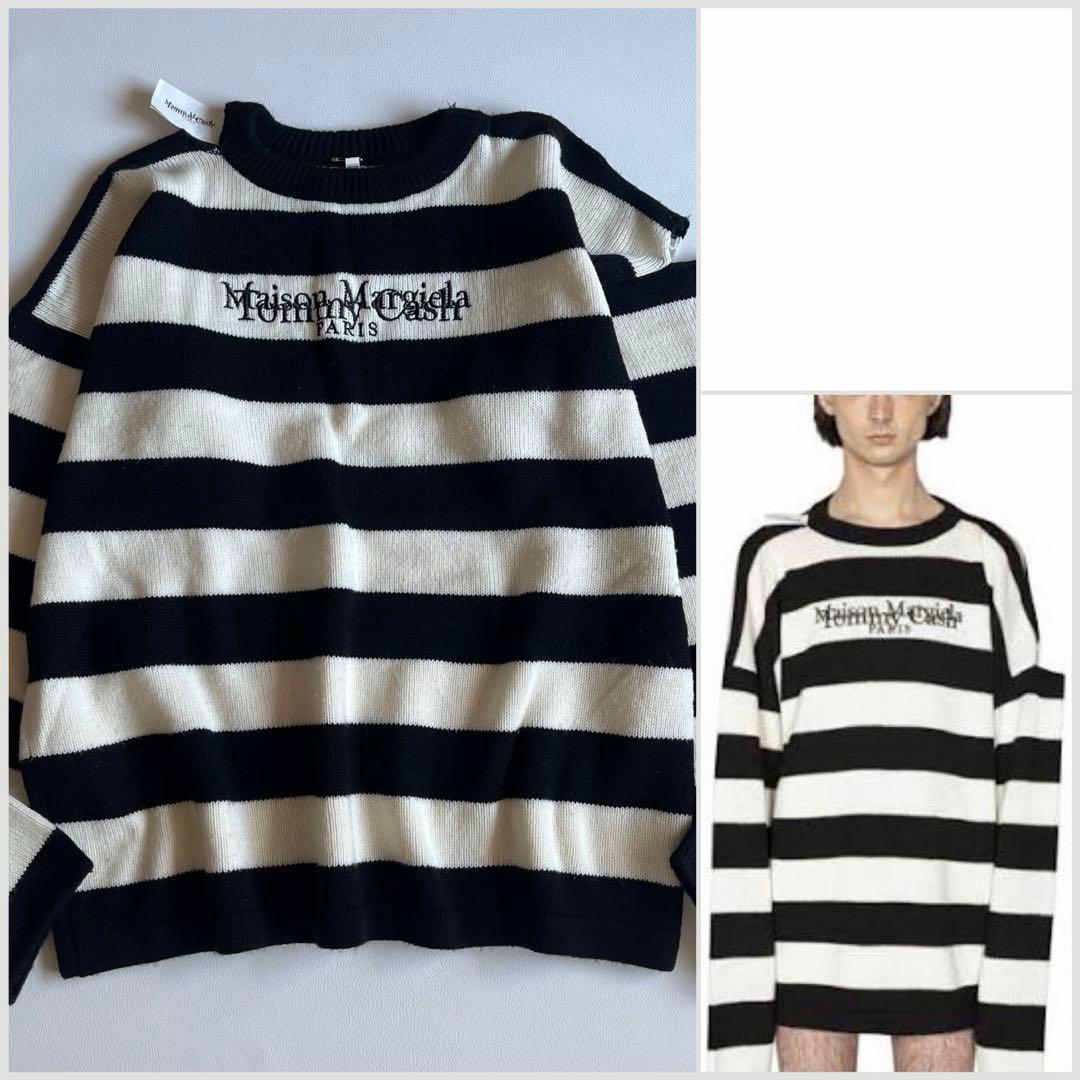 マルジェラ×トミーキャッシュ　コラボニット　ボーダー　ロゴ刺繍　限定品　希少