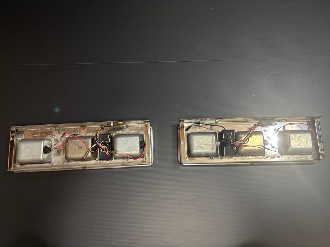 ☆3連 中間サイドウィンカー 丸棒巻き 左右セット ステンレス レトロ