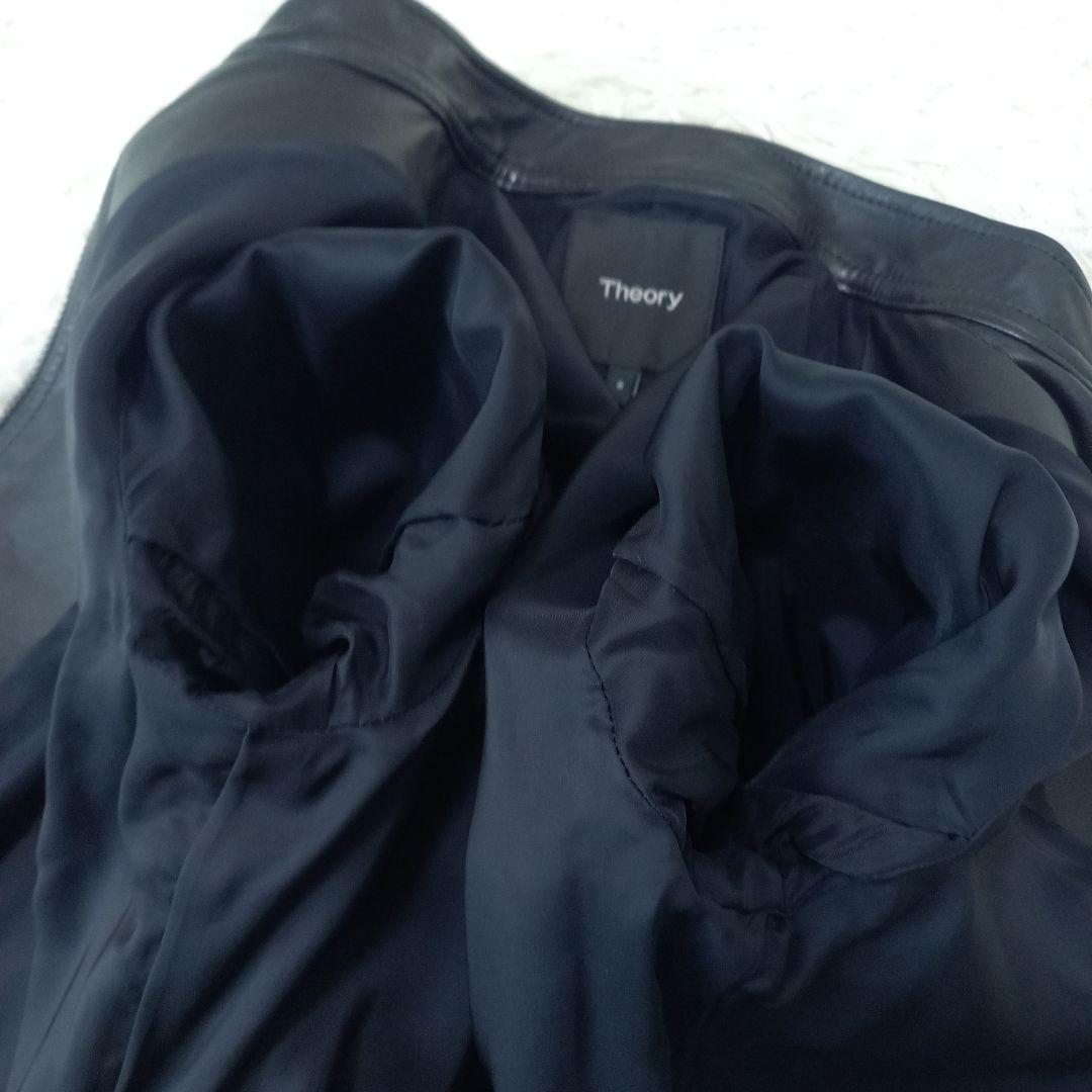 ●美品●　セオリー　ラムレザー　シングル　ライダース　ジャケット　黒　S　羊革