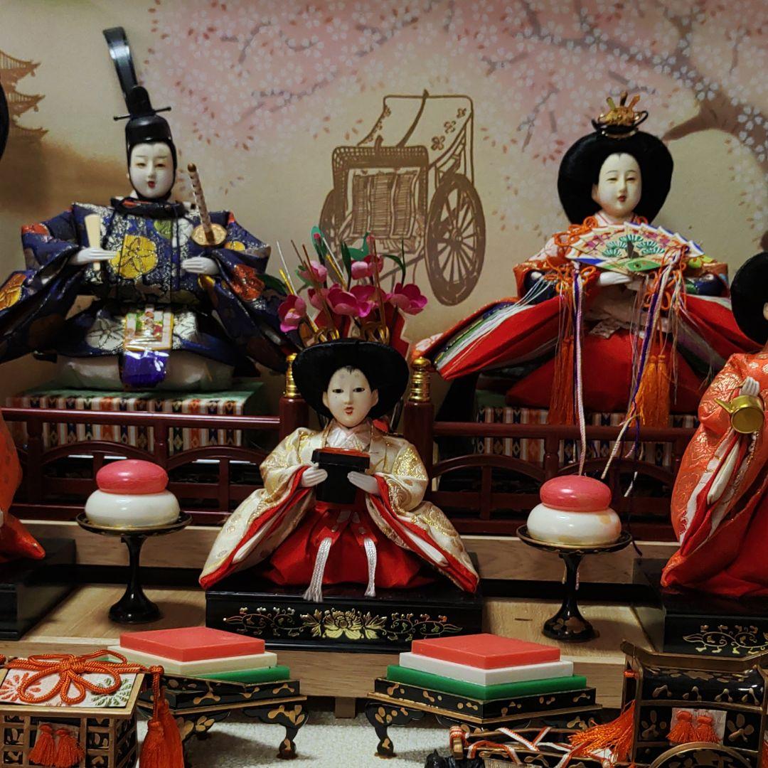 昭和レトロ 雛人形三段飾り - メルカリ