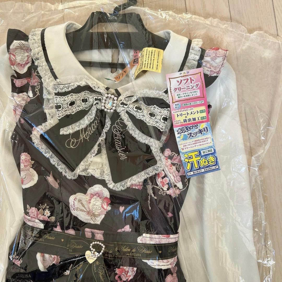 LIZ　LISA 【Salon de Fraise柄ワンピース】 BLACK