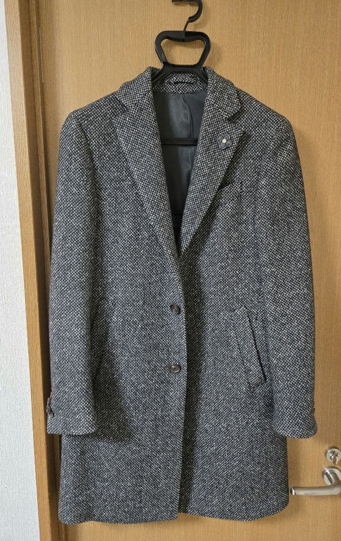 LARDINI チェスターコート 46 グレー