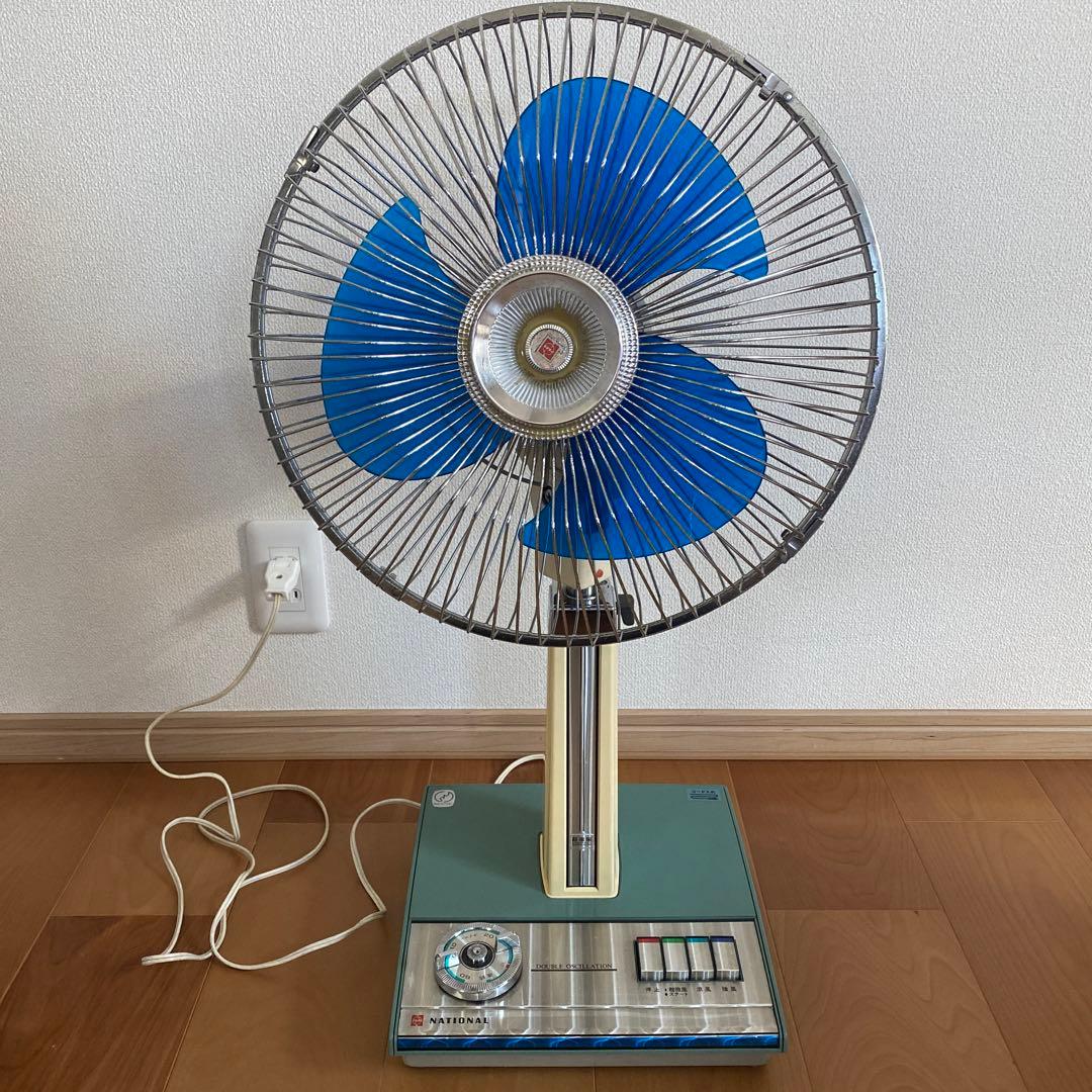 昭和レトロ 扇風機 30cm超微風付 松風 F-30H1D ナショナル - メルカリ