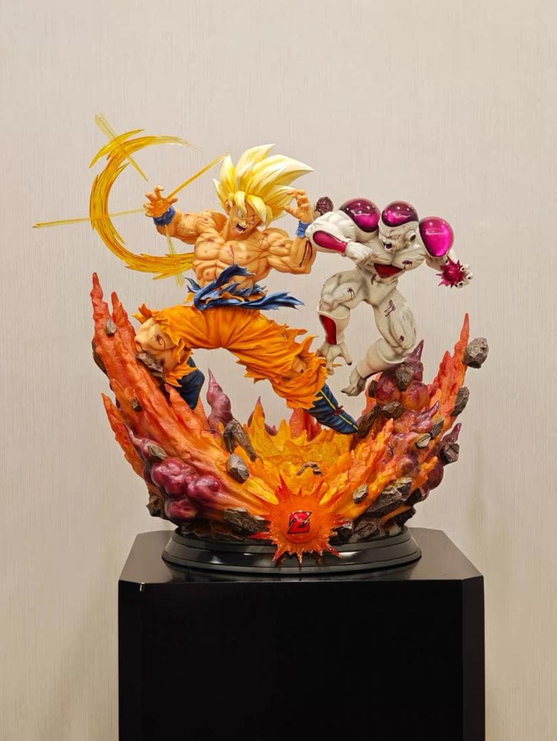ドラゴンボール 超サイヤ人 VS フリーザ 彫刻フィギュア ガレージキット