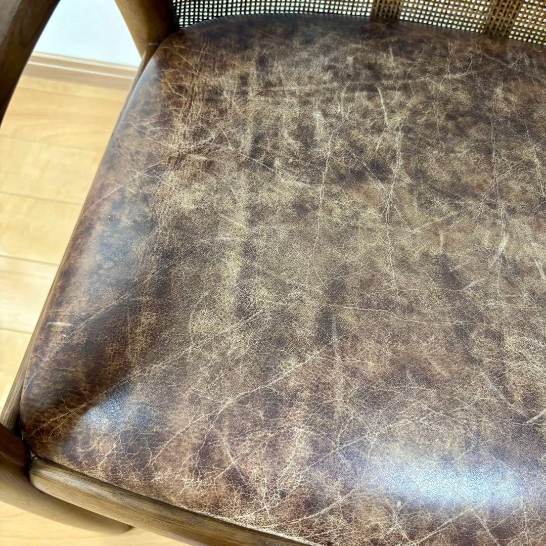 karimoku カリモク 籐 ラタン 木製 ダイニングチェア 昭和レトロ