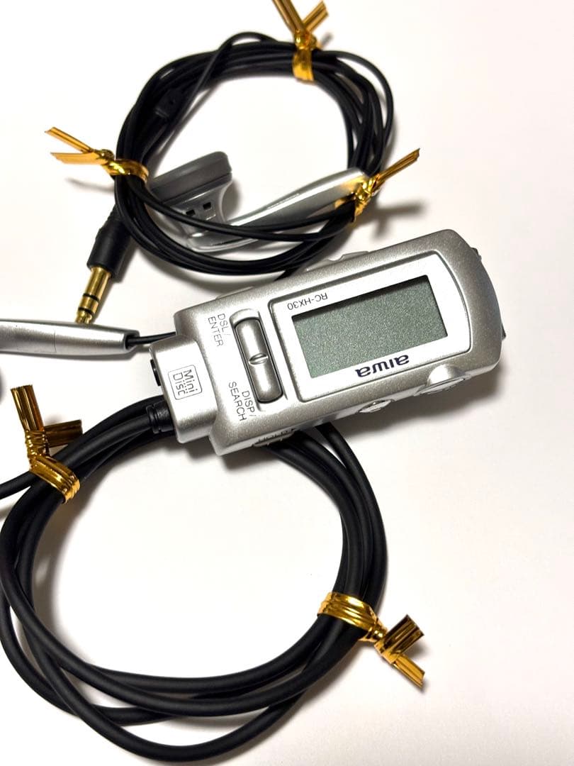 aiwa MDプレーヤー AM-HX55 動作品 乾電池ケース付き リモコン付き