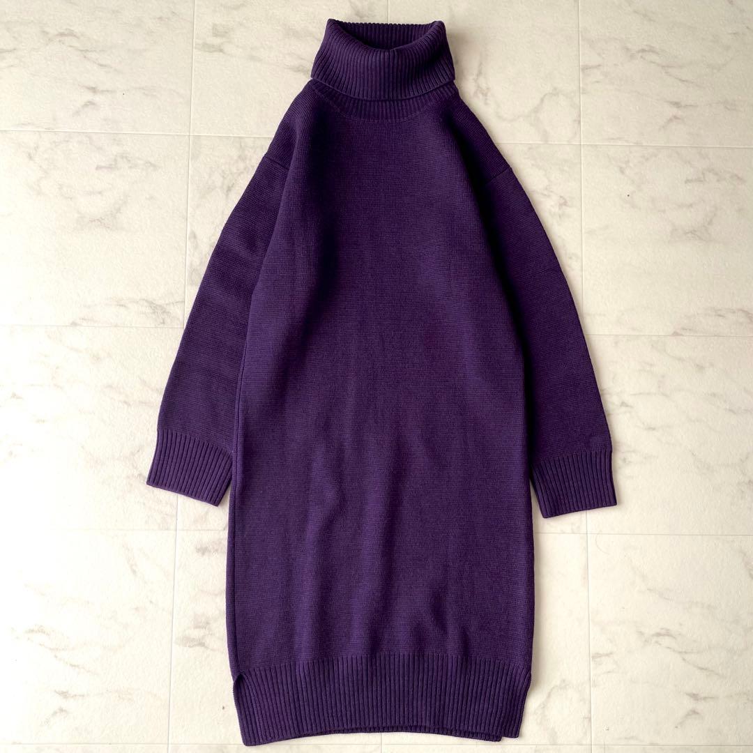 極美品.定価3.9万☆ウィムガゼット ウール タートルネックワンピース ニット