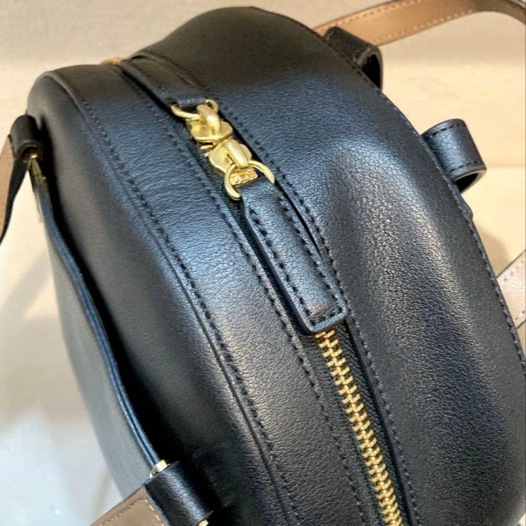 【美品】agnes b. VAS29-04 レザー　バックパック 黒