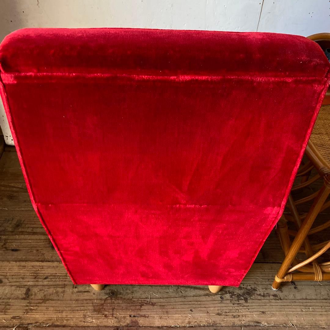 国産ヴィンテージ レトロ 喫茶店 1人掛け モケット ソファ 3