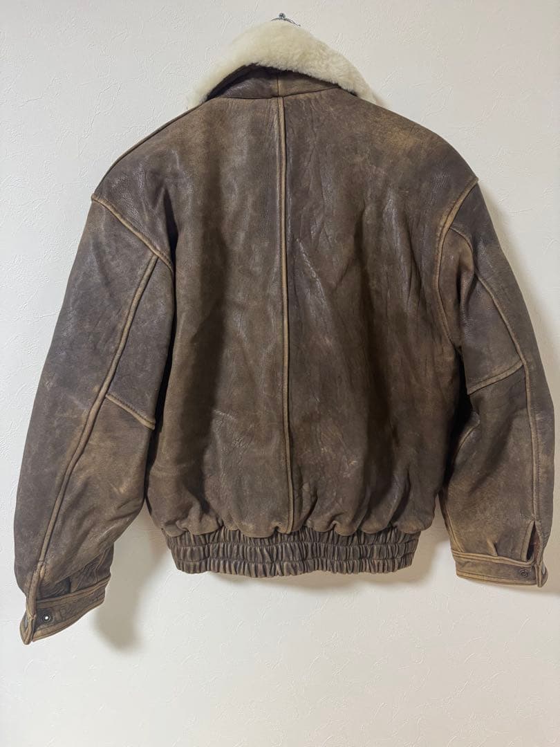 G-1 レザーフライトジャケット ボア襟・ライナー着脱可　羊革　vintage
