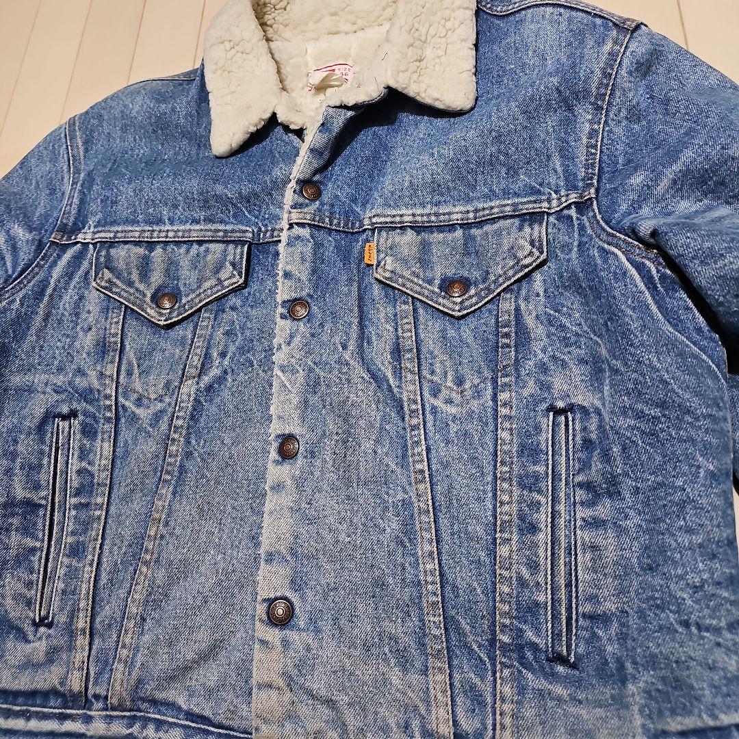 【Levi's】 70年代　オレンジタブ　サイズ46 デニムボアジャケット