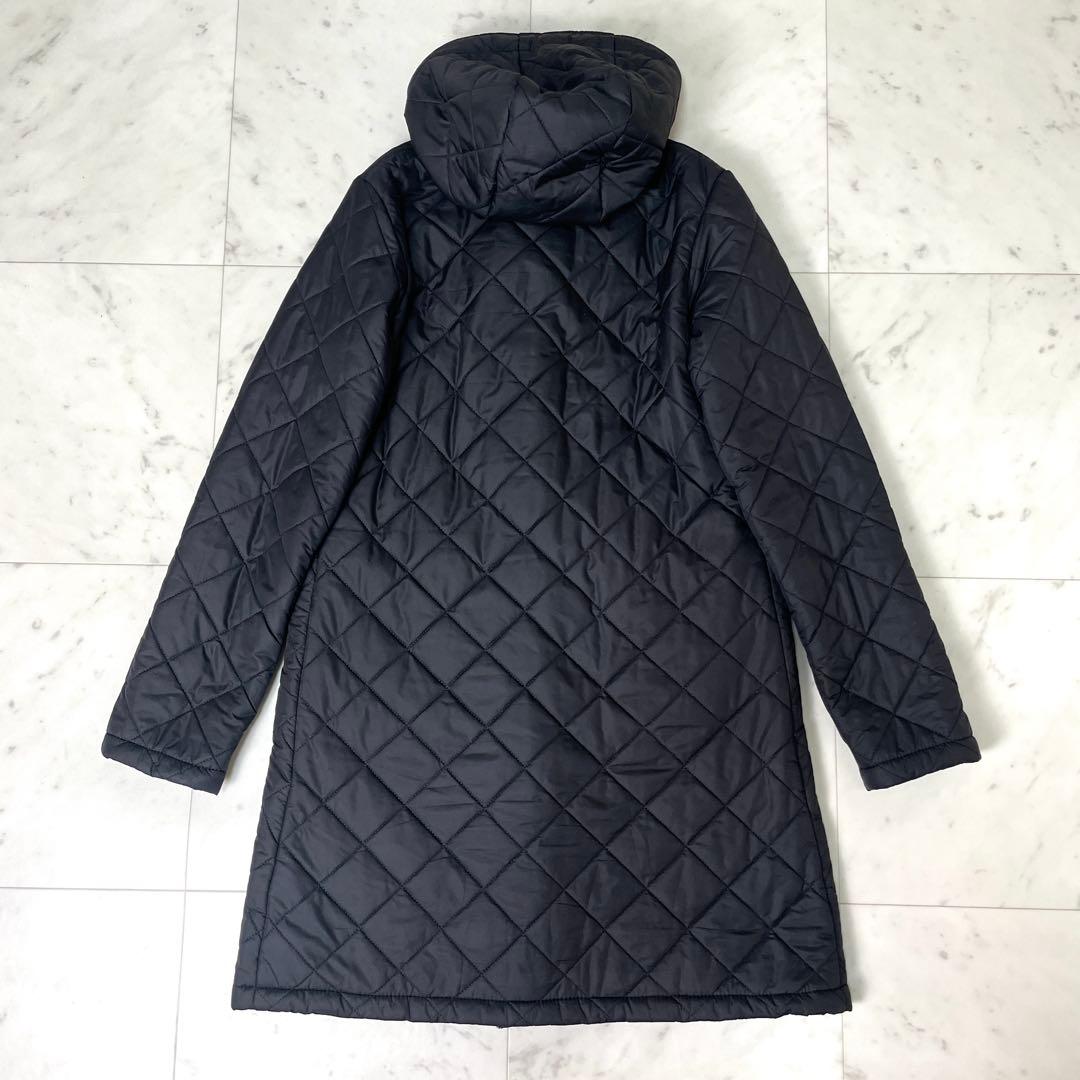 【美品】マッキントッシュ ボアキルティングフーデッドコート 英国製 黒36