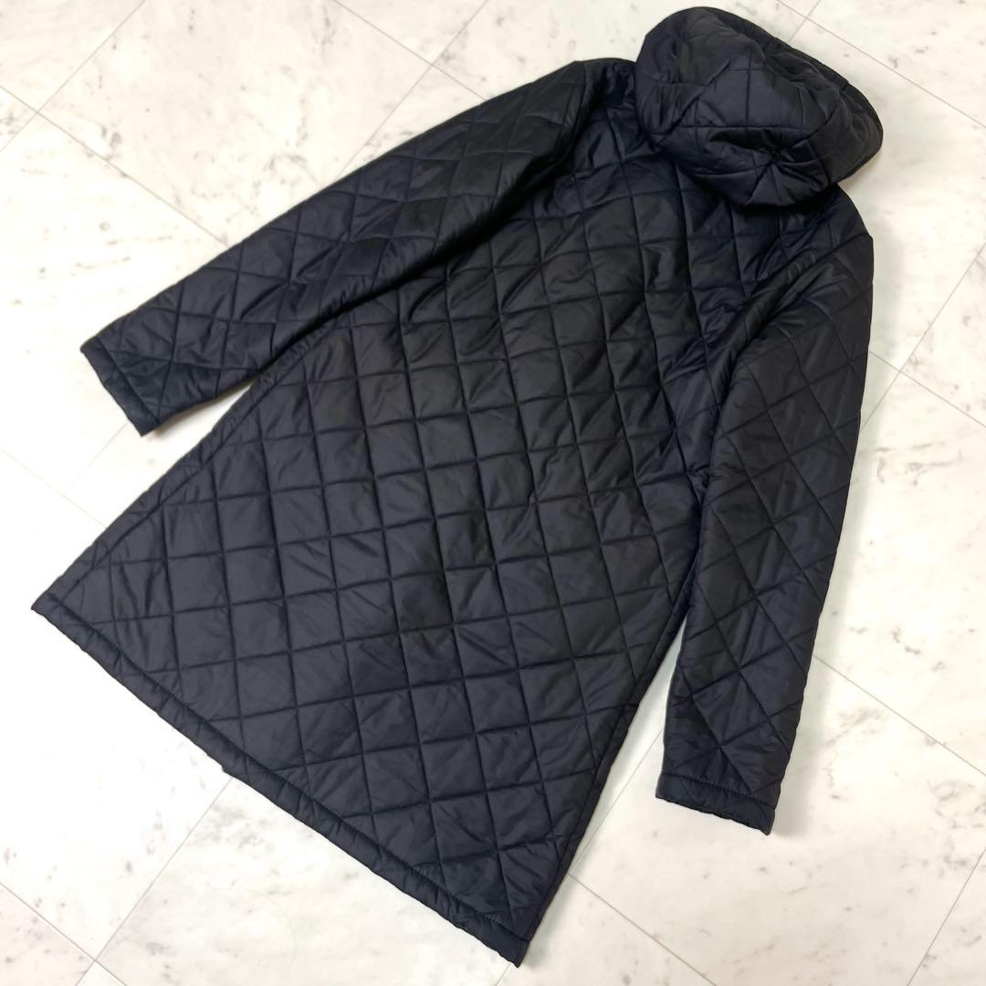 【美品】マッキントッシュ ボアキルティングフーデッドコート 英国製 黒36