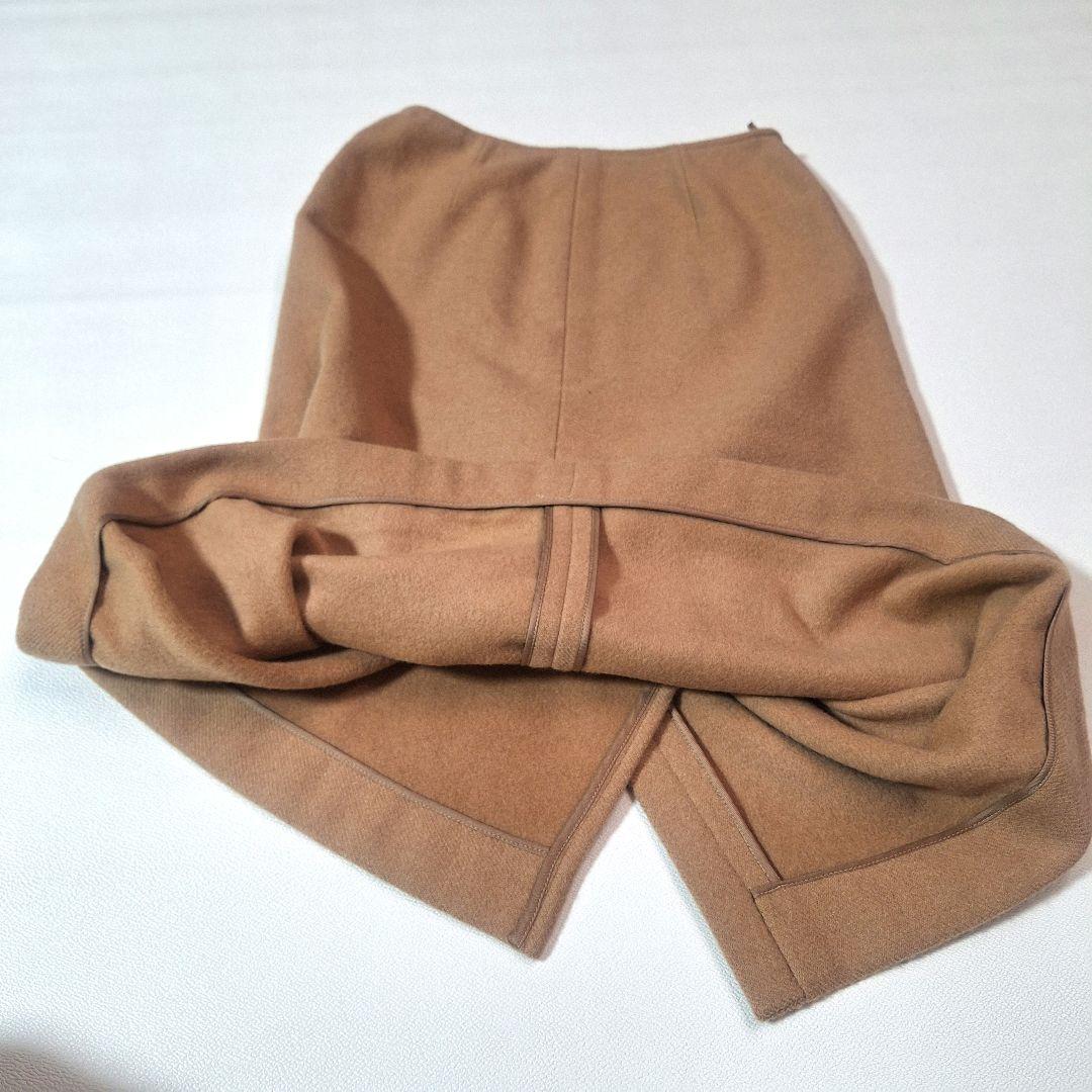 HERMES　マルジェラ期　キャメルヘア　アピベルト 【羊革】　巻きスカート