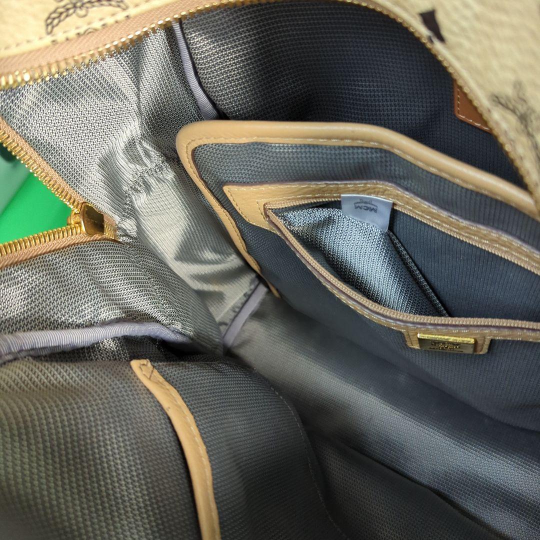 MCM/エムシーエム/リュック/レザー/BEG/総柄/セカスト/中古/