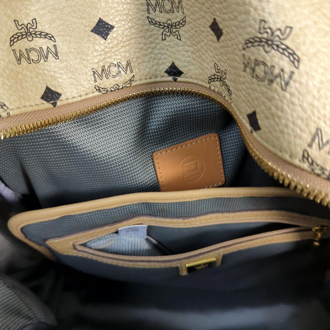 MCM/エムシーエム/リュック/レザー/BEG/総柄/セカスト/中古/