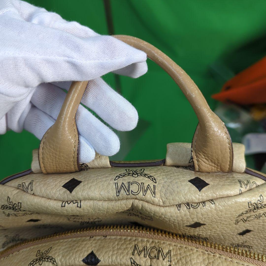 MCM/エムシーエム/リュック/レザー/BEG/総柄/セカスト/中古/