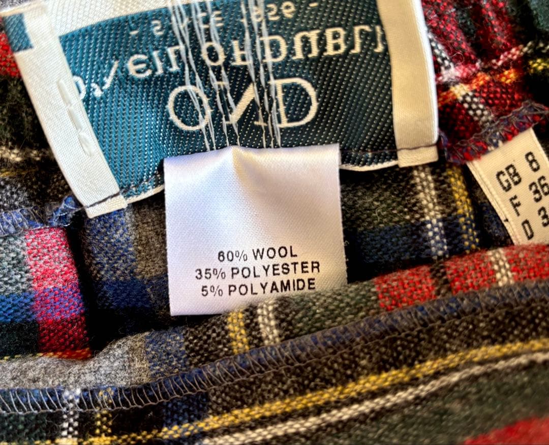 O 'Neil of Dublin ウールミックスキルトスカート ミモレ・半端丈